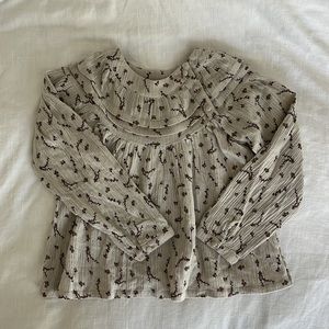 Odiee Organics Floral Cotton Gauze Blouse